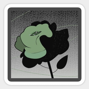 Green Rose Sticker